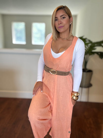 Amalfi Jumpsuit (Coral)