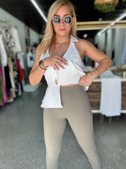 Roberta Legging Olive/ Grey