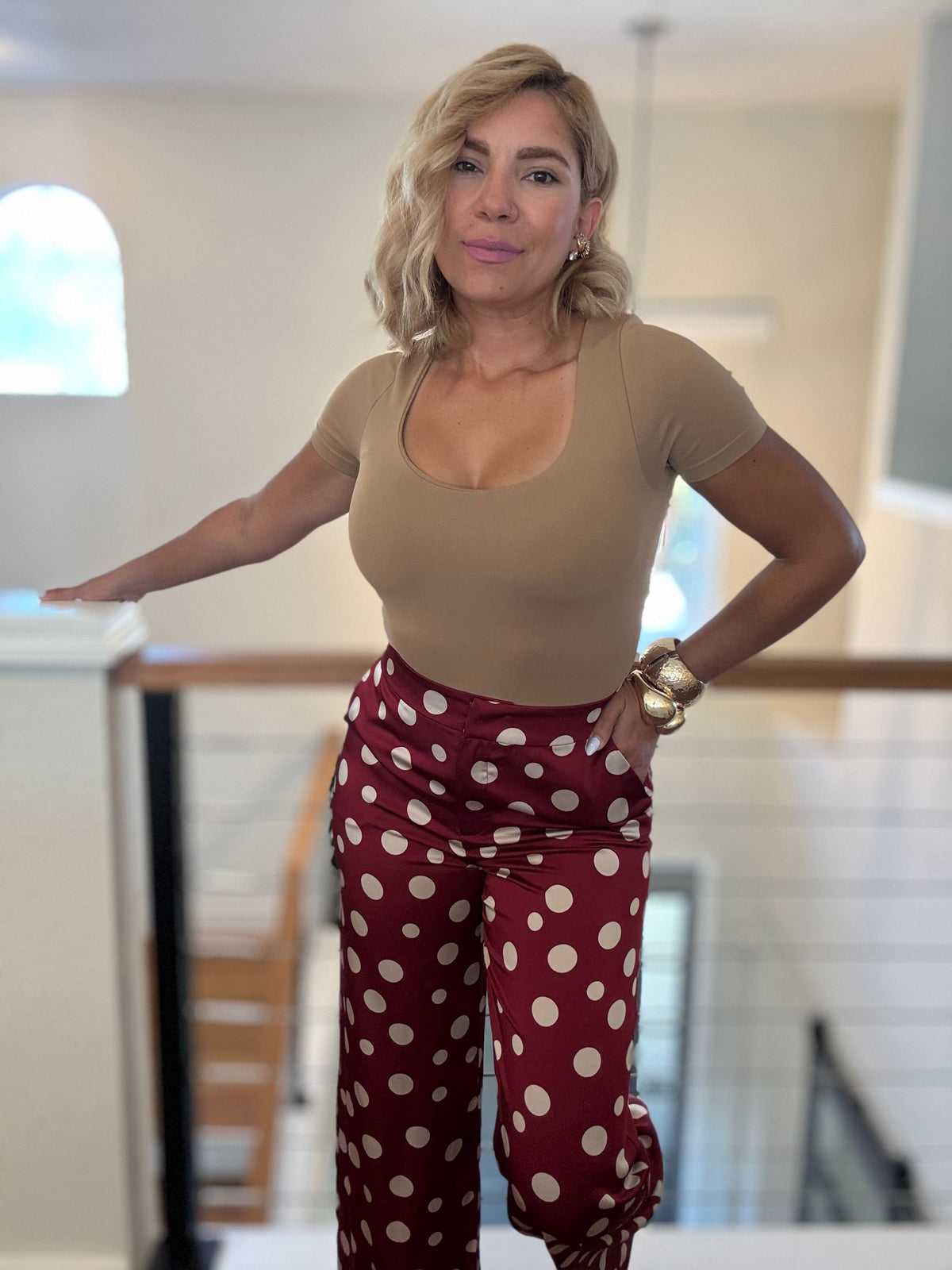 Barcelo Satin Pant ( Burgundy)