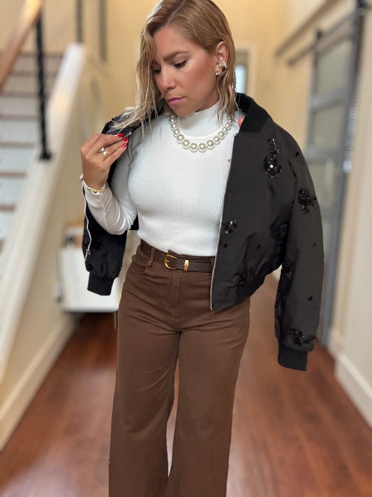 Amara Bomber Jacket – Black