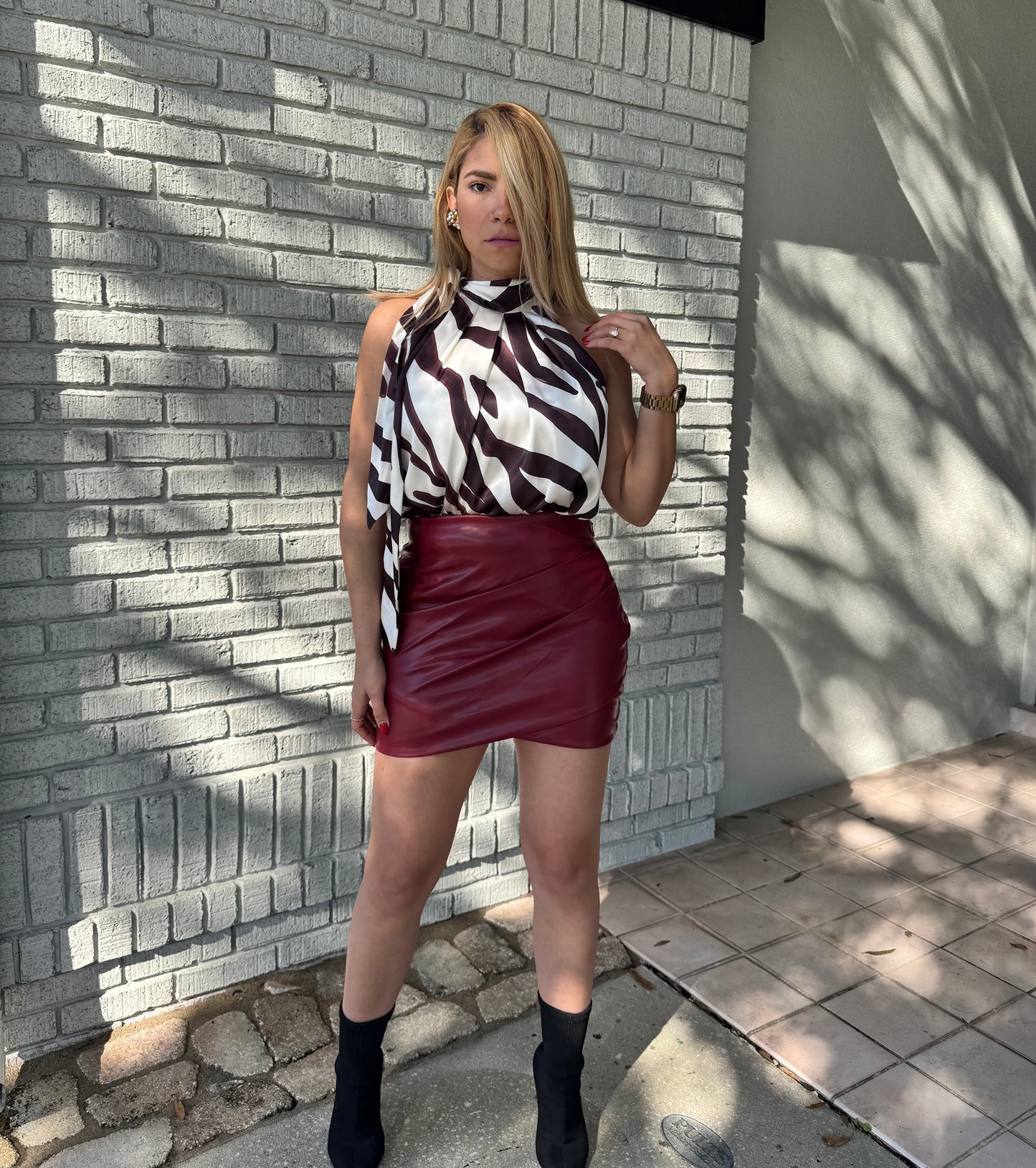 Mara Leather Skirt