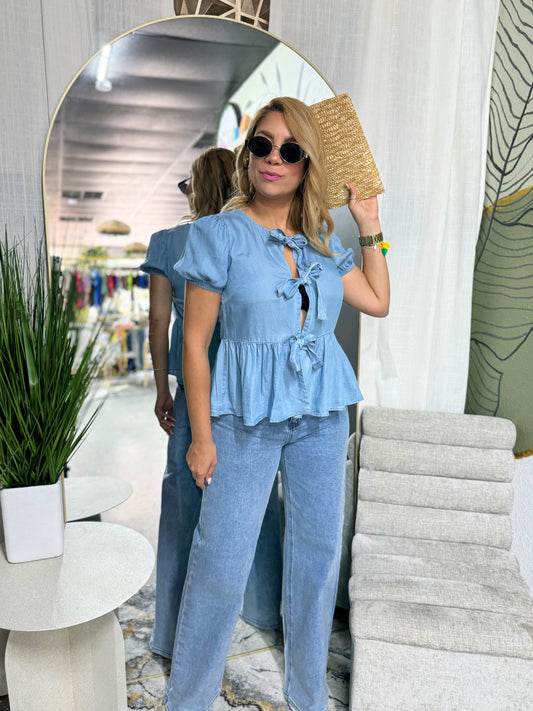 Camille Denim Top