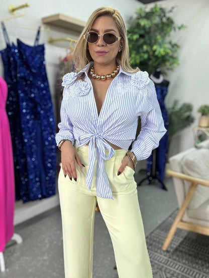 Sara Elegant Pant (soft yellow)