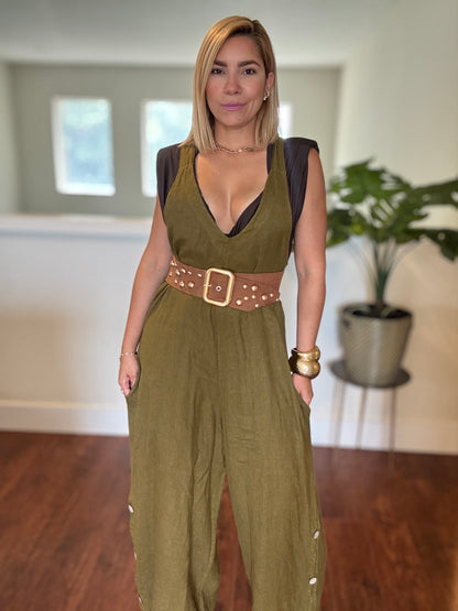 Amalfi Jumpsuit (Olive)