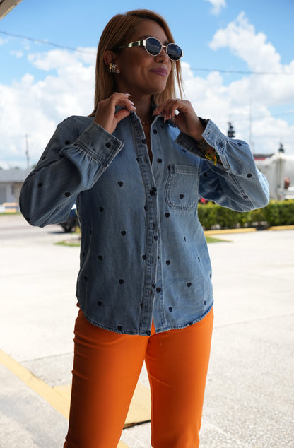 Perfect Outfit Match Denim Top
