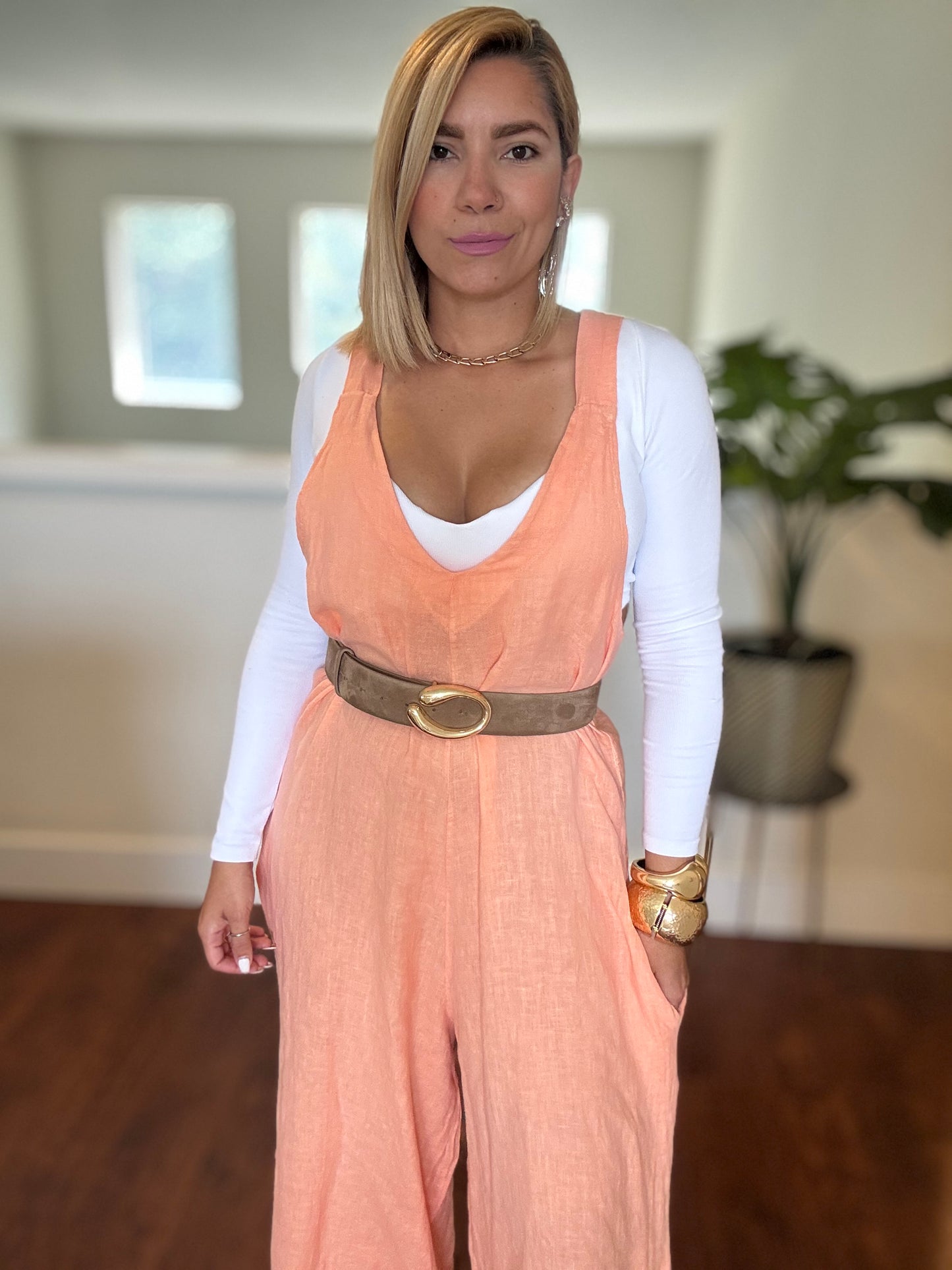 Amalfi Jumpsuit (Coral)