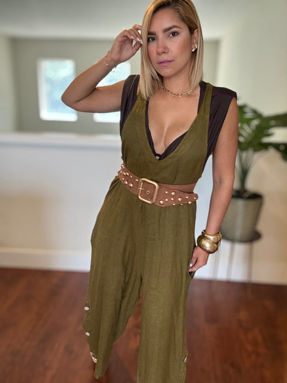 Amalfi Jumpsuit (Olive)