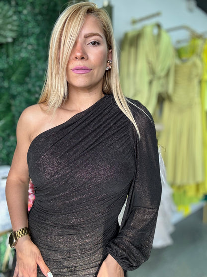 Agata Dress Black/ Gold