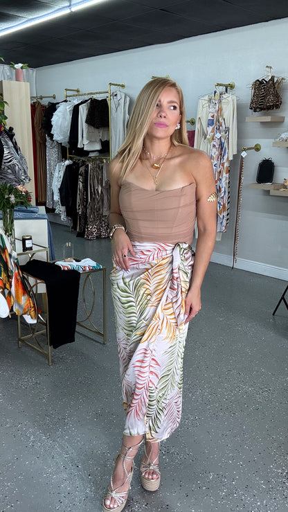 Samira Palm Skirt