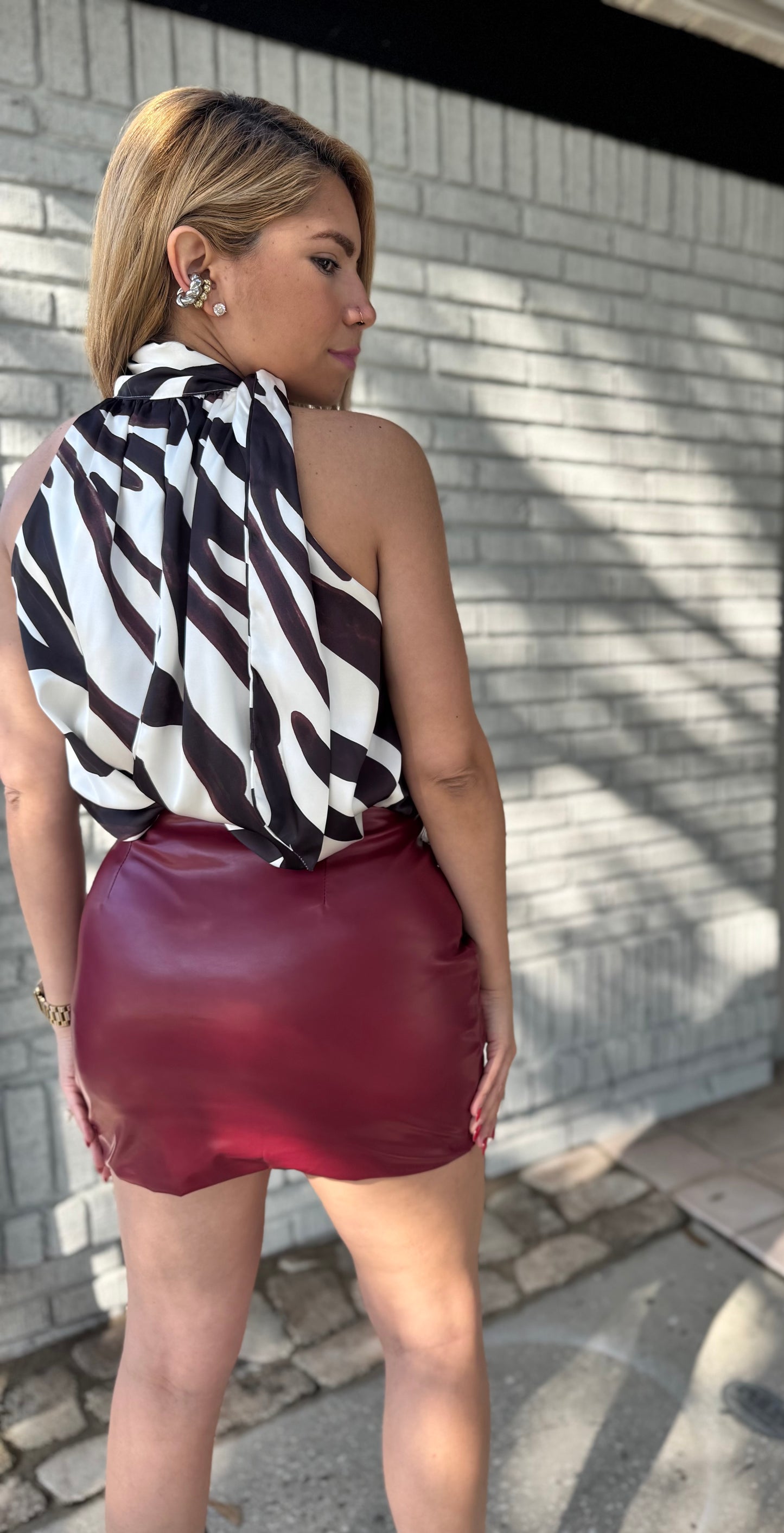 Mara Leather Skirt