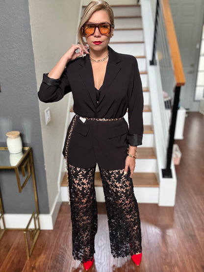 Gina Lace Pant ( black)