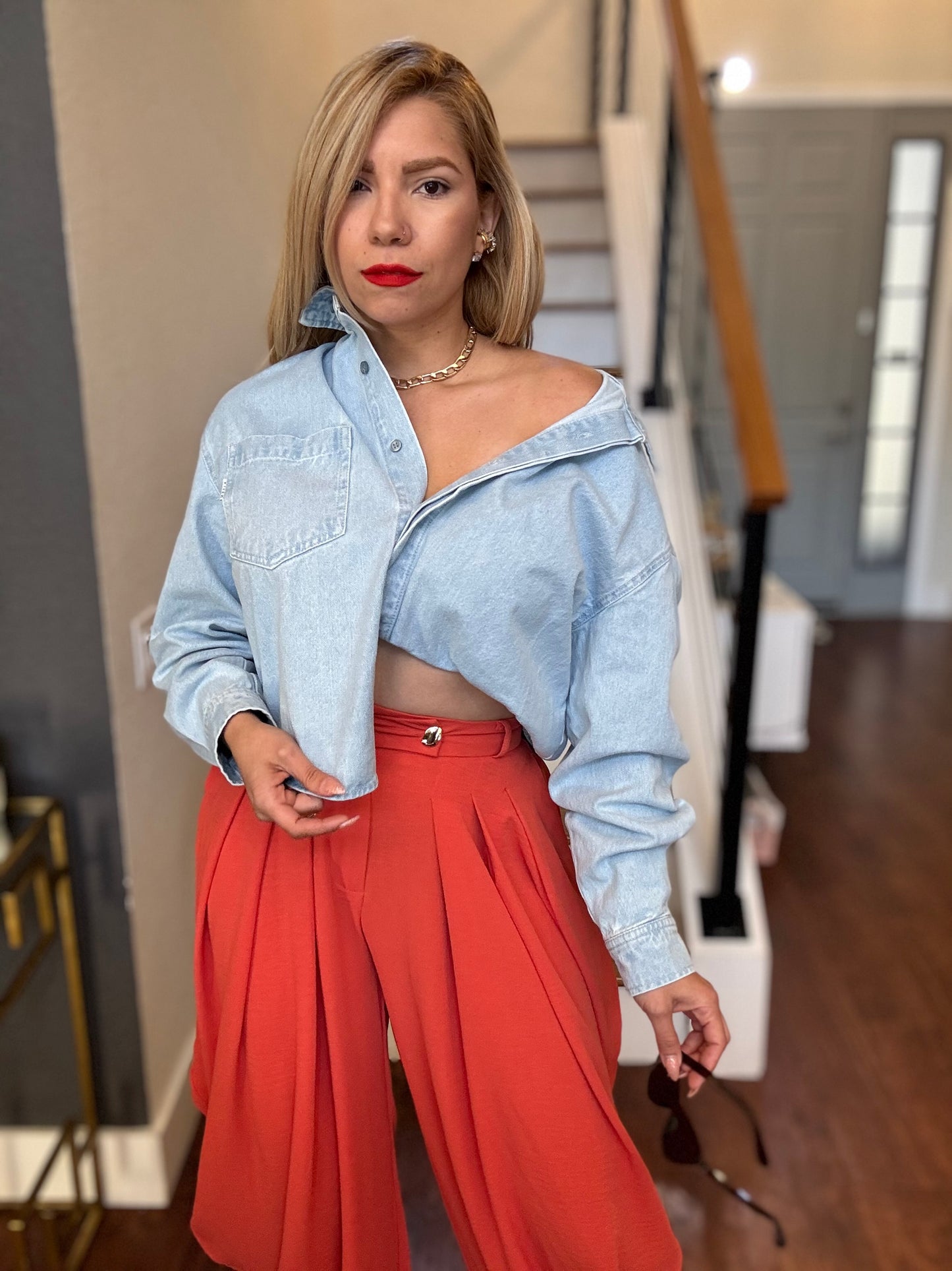 Cristal Jean Top