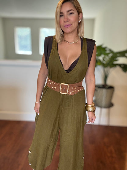Amalfi Jumpsuit (Olive)