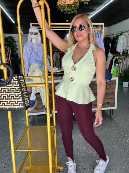 Roberta Legging Burgandy