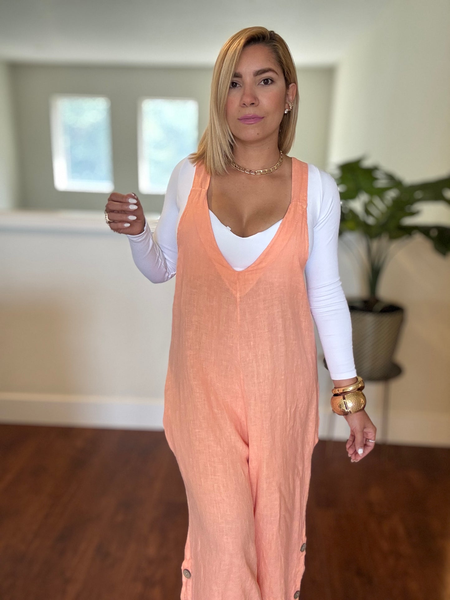 Amalfi Jumpsuit (Coral)