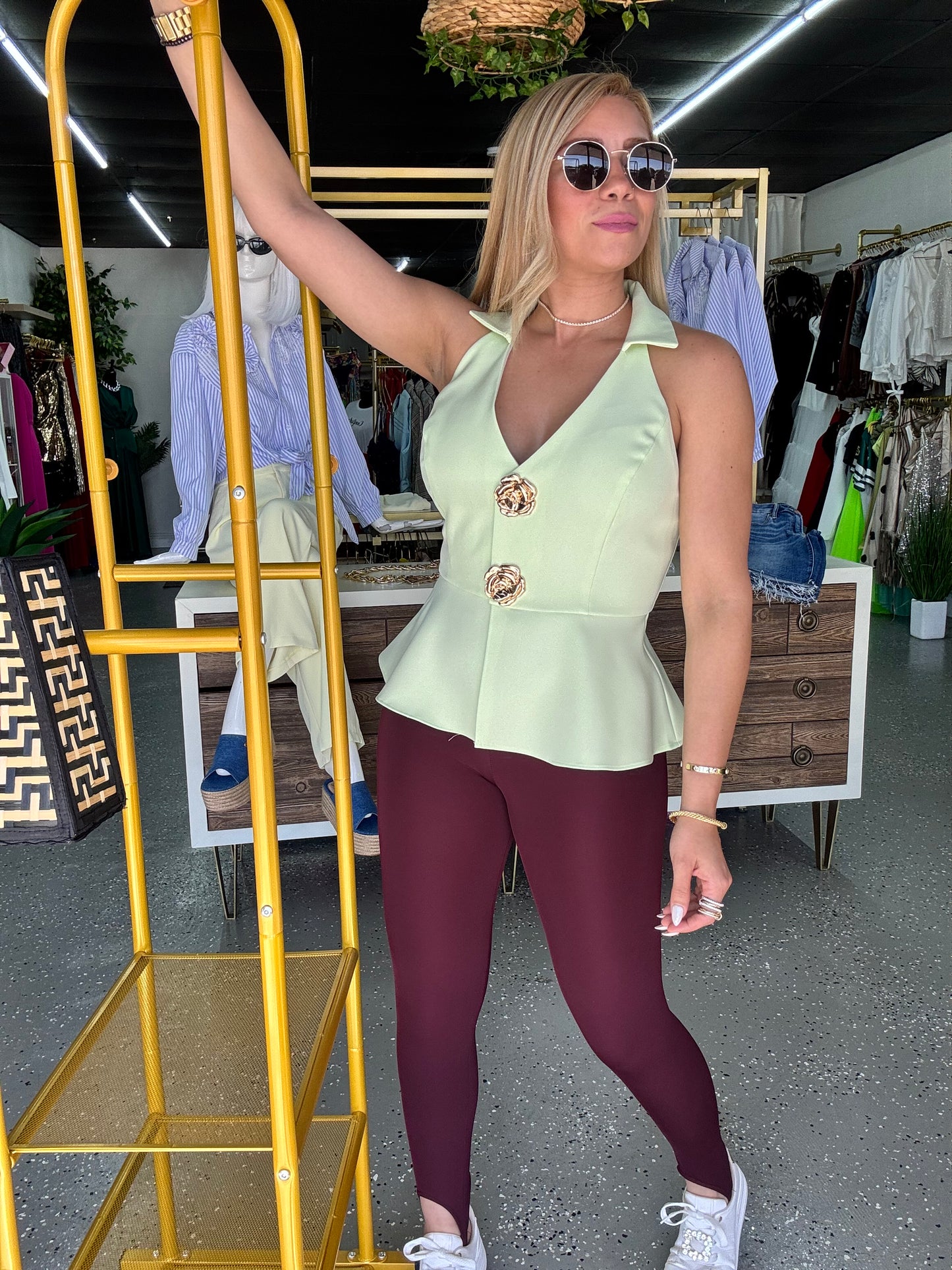 Roberta Legging Burgandy