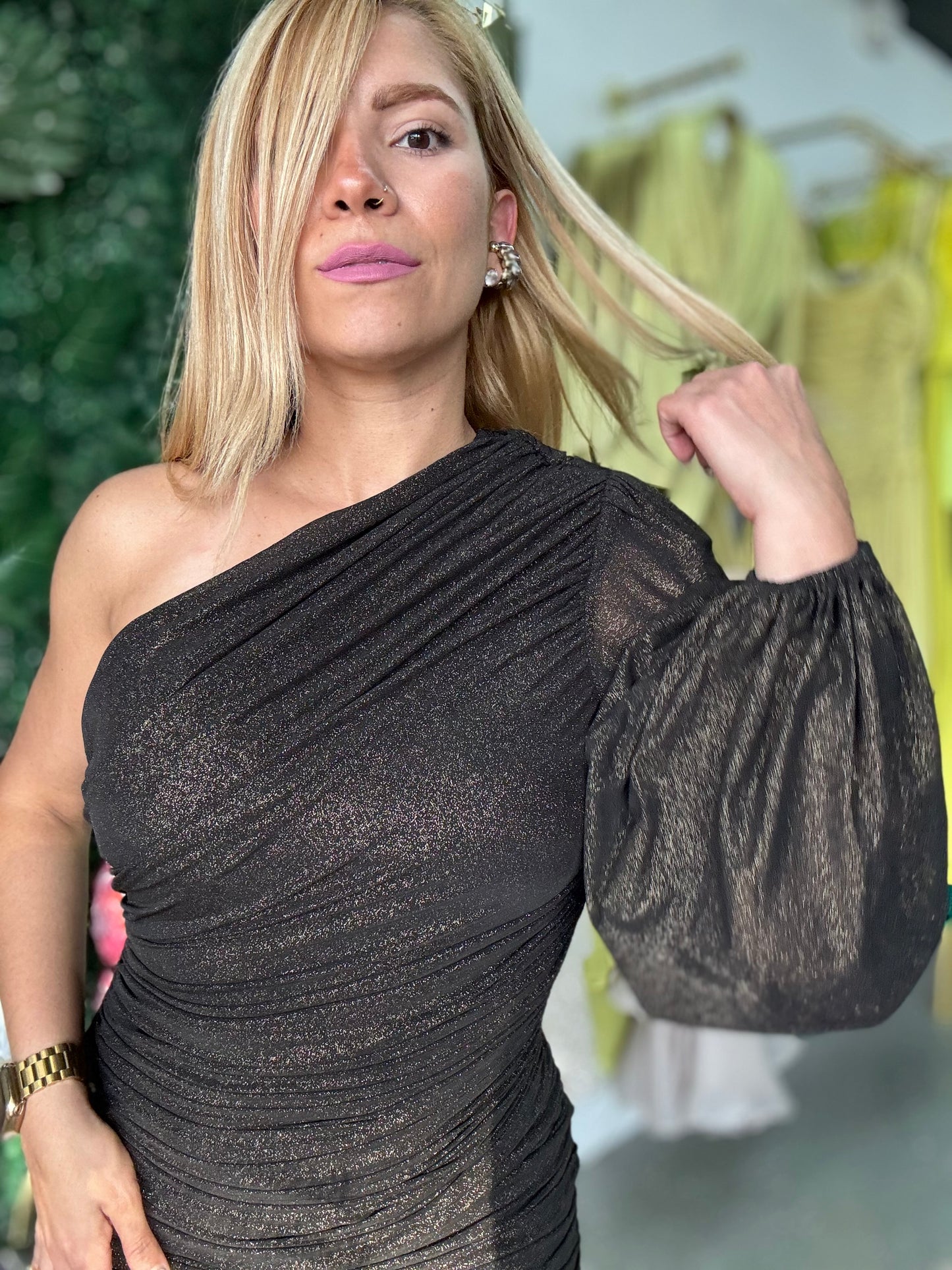 Agata Dress Black/ Gold