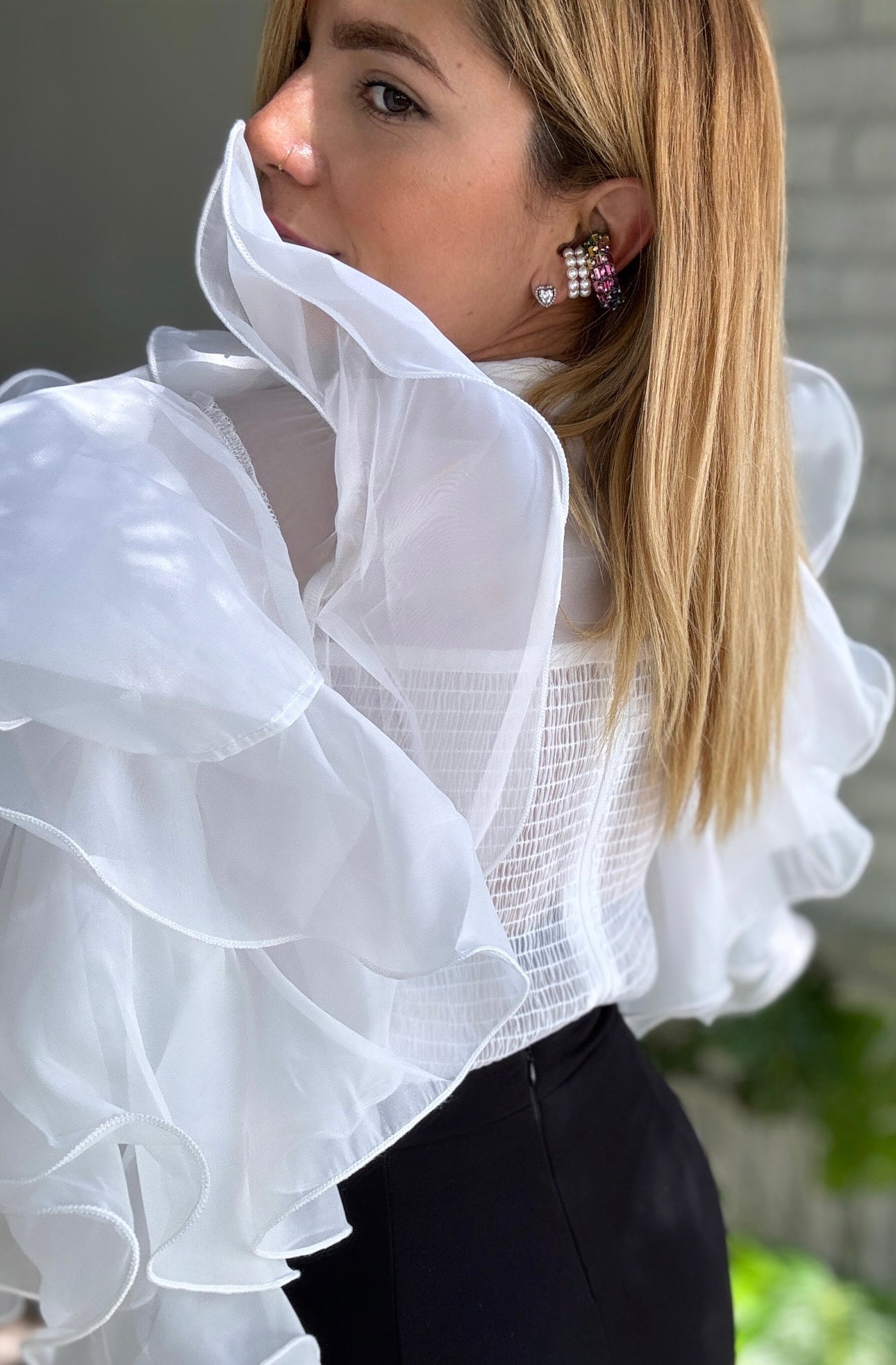 Perfection White Ruffle top