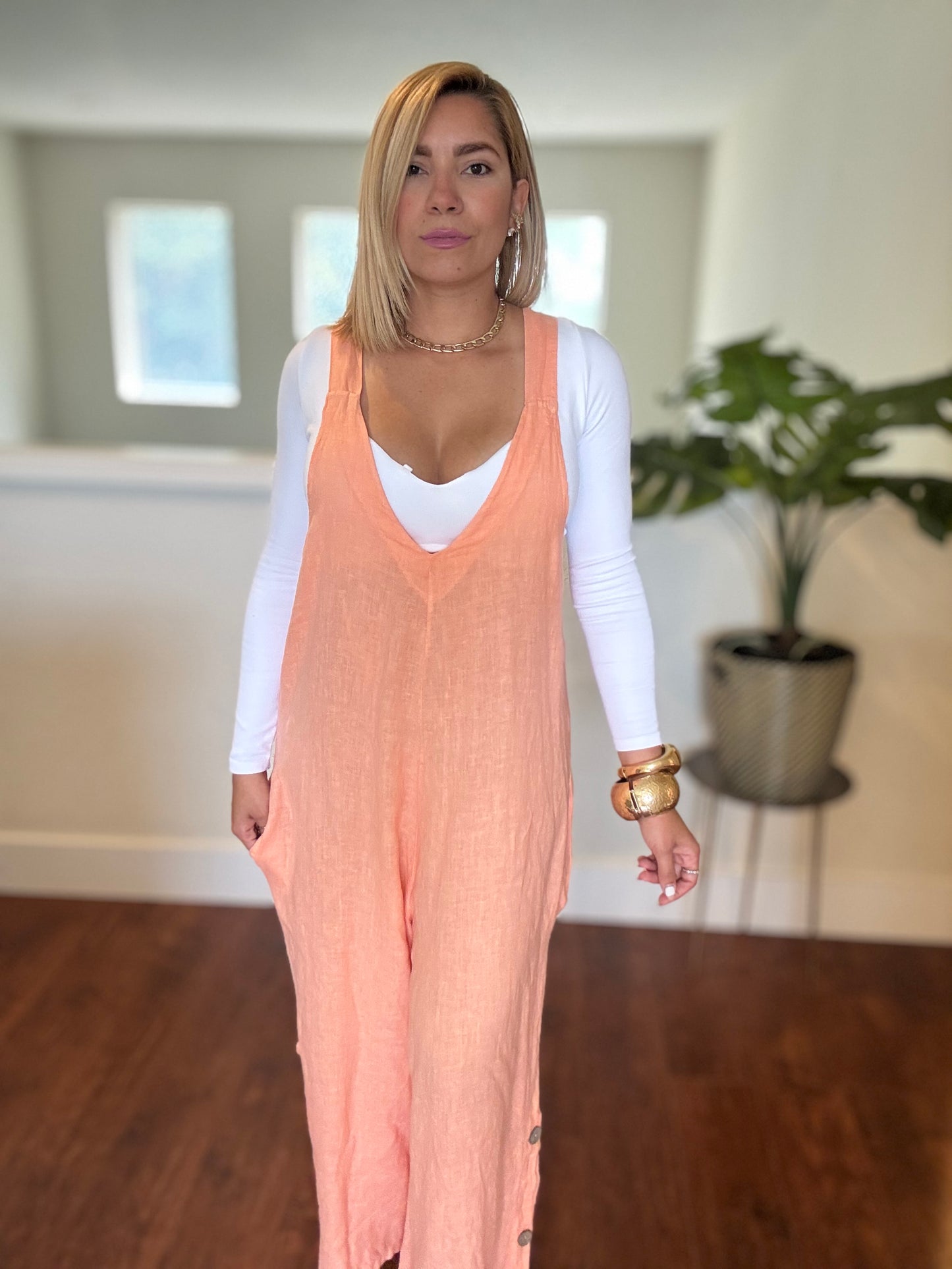 Amalfi Jumpsuit (Coral)