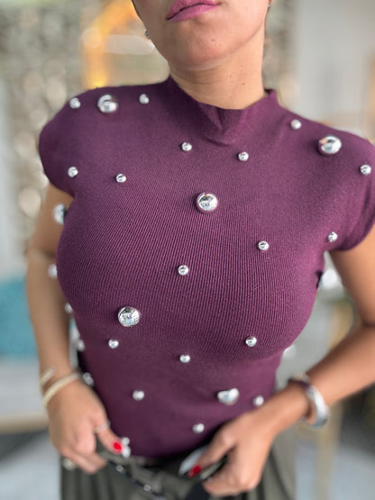 Isabella Studded Top