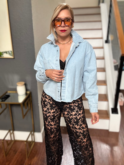 Gina Lace Pant ( black)