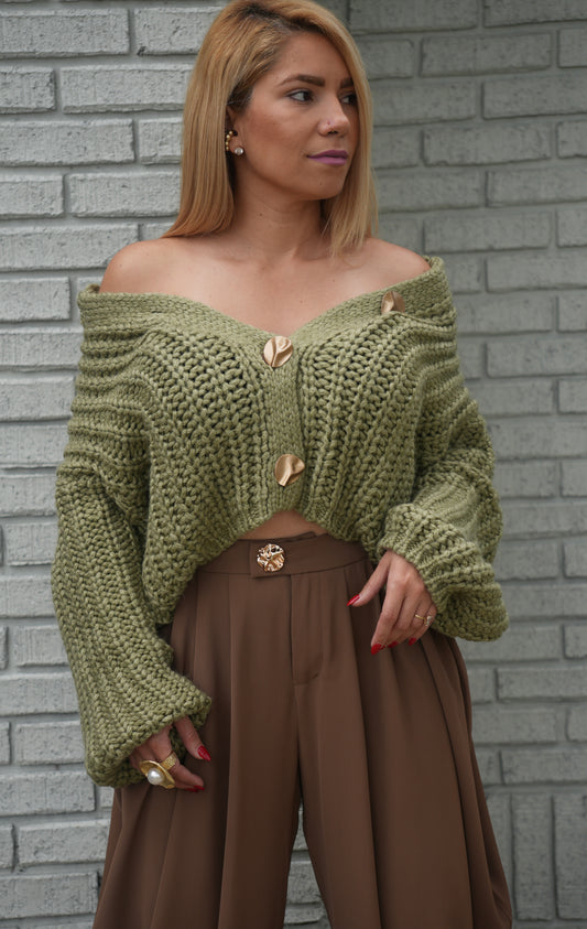 Elena Sweet Top Green