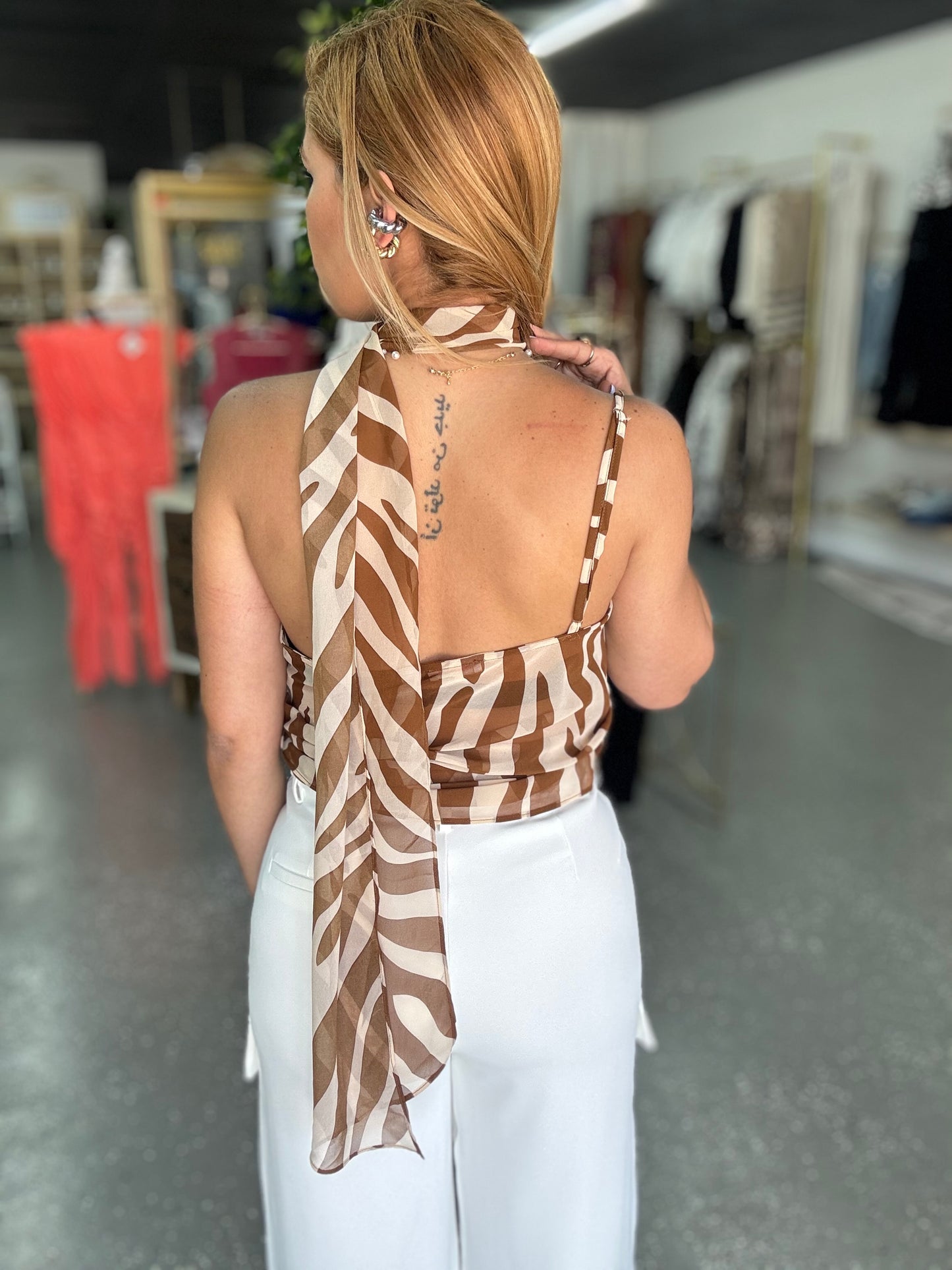 Zeba Top  Brown