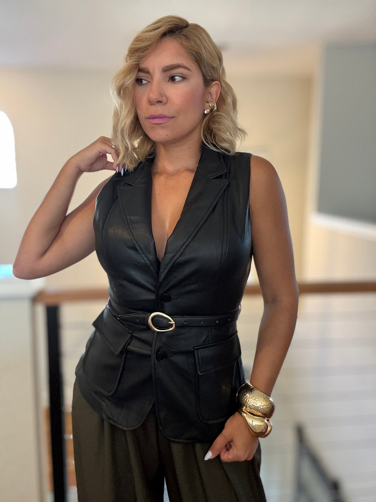 Aura Leather Vest