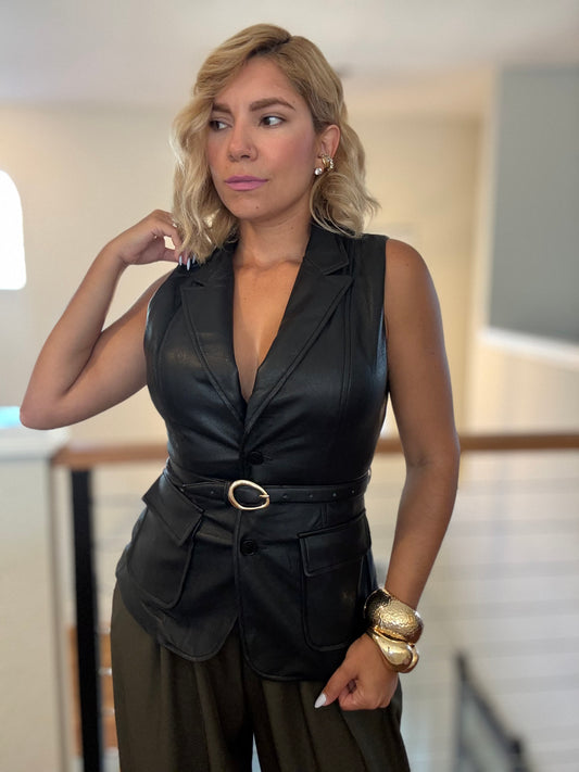 Aura Leather Vest