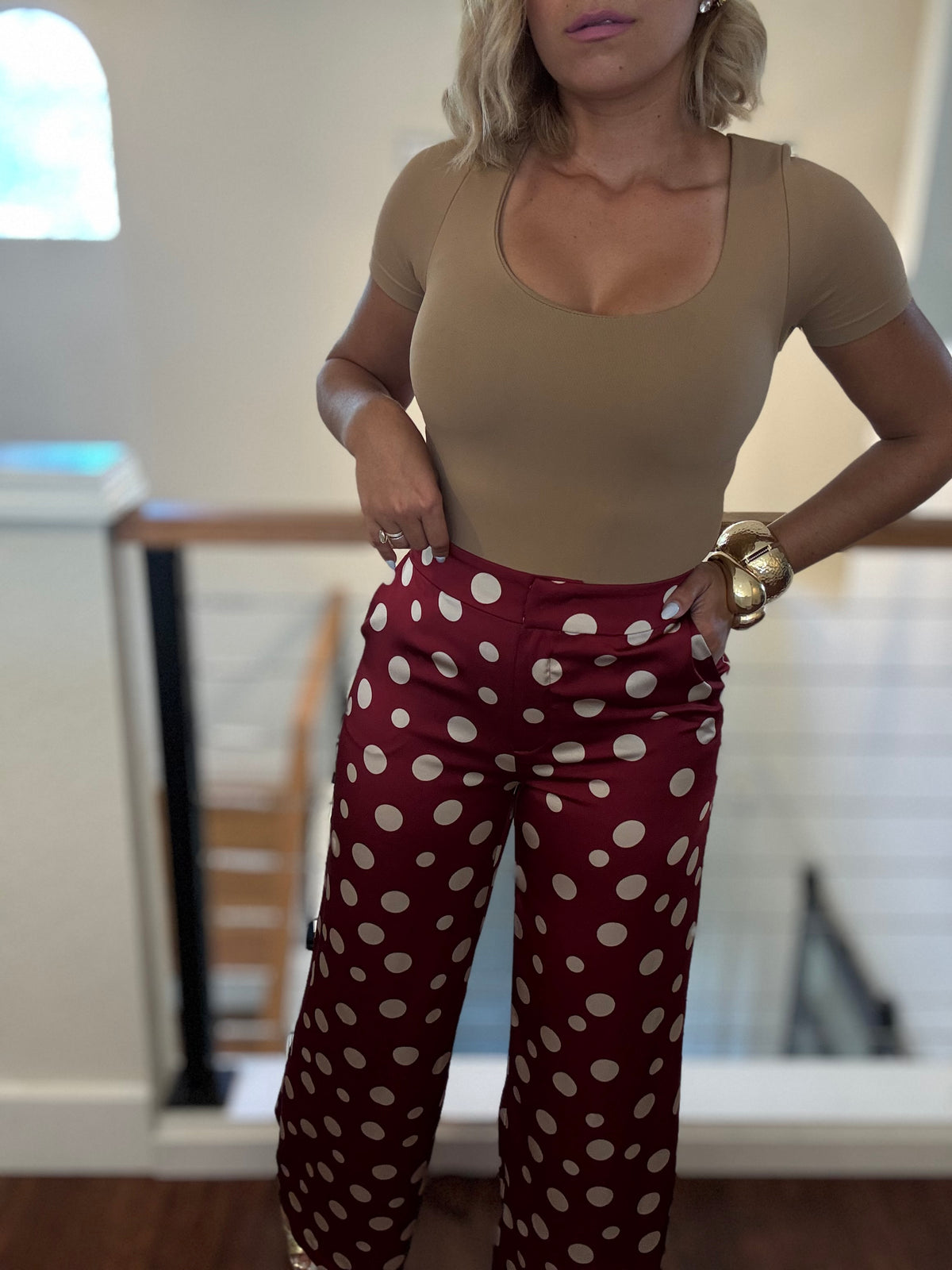 Barcelo Satin Pant ( Burgundy)