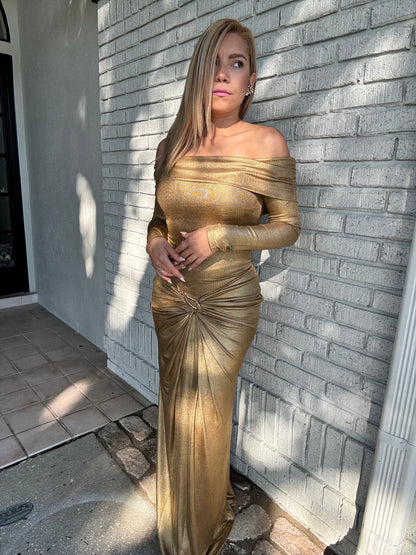 Fedra Gold Dress