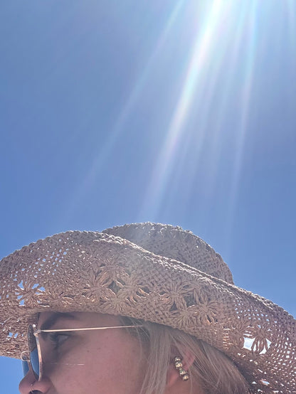 Hanna Beach Hat (nude & black)