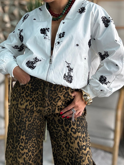 Amara Bomber Jacket – White