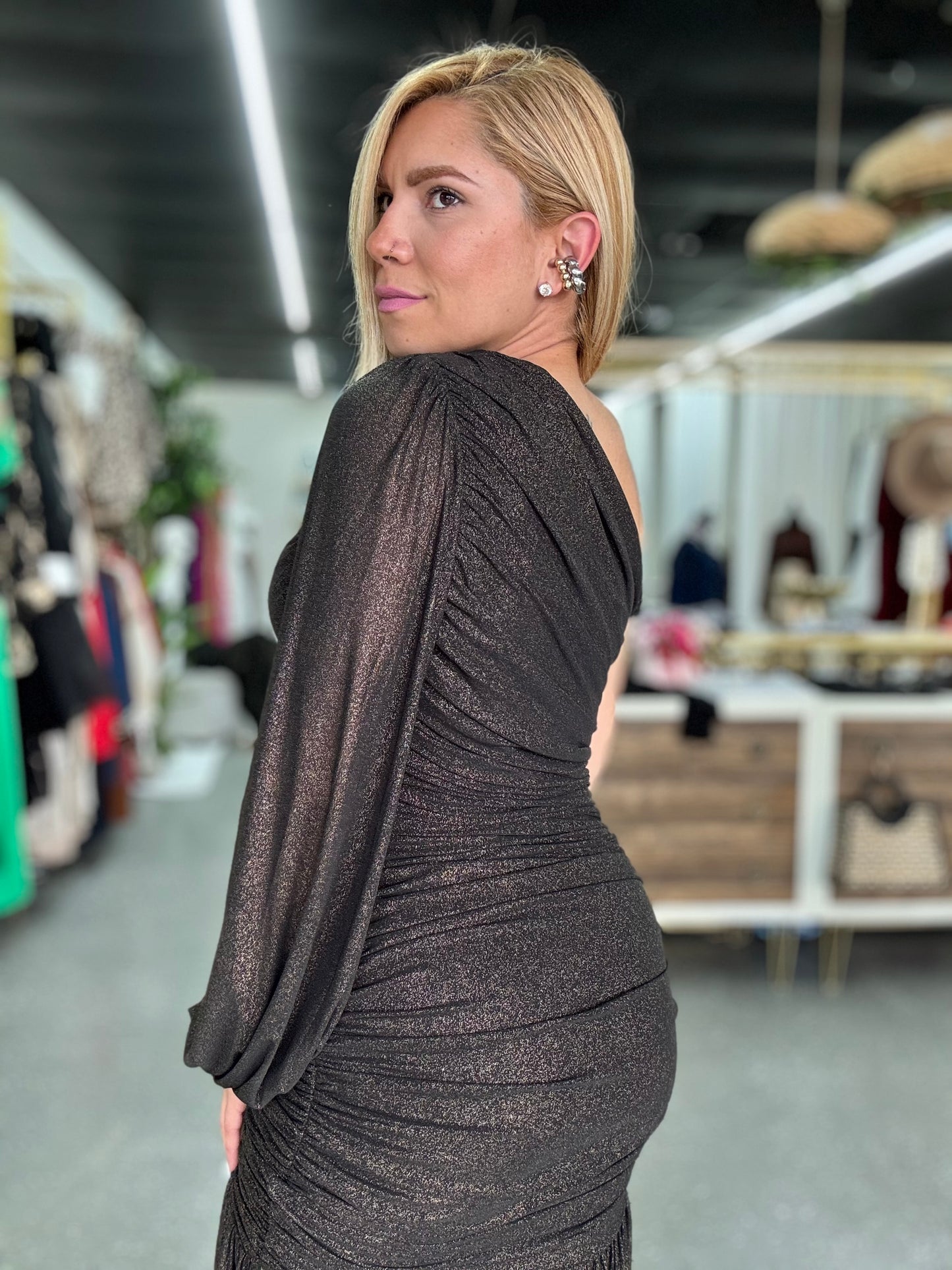 Agata Dress Black/ Gold