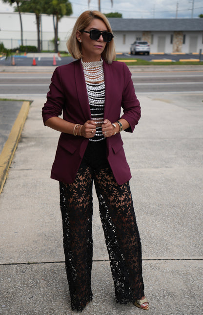 Hollywood Pearls Top/ Jewerly