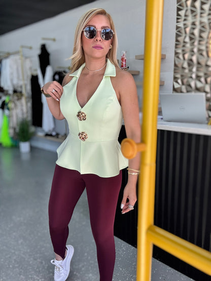 Roberta Legging Burgandy