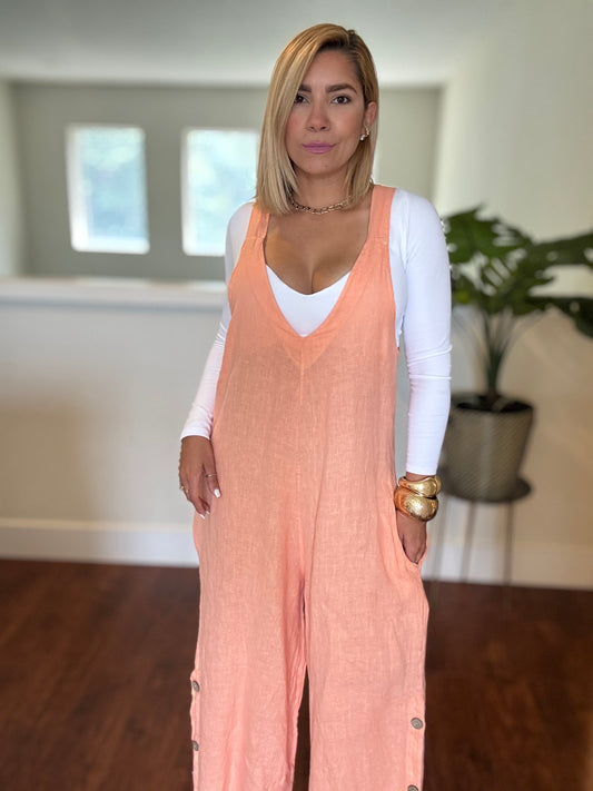 Amalfi Jumpsuit (Coral)