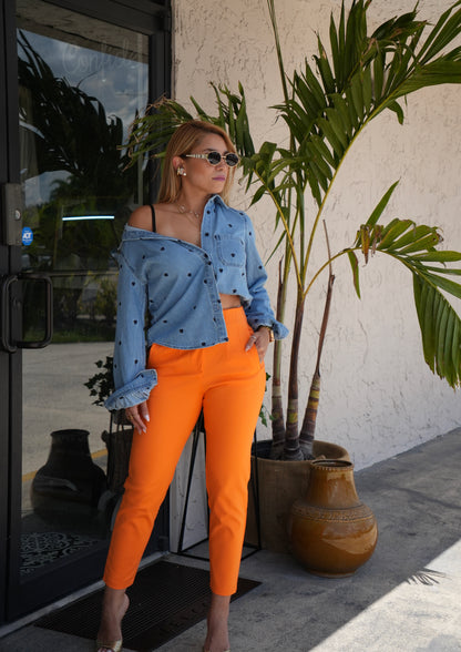Perfect Outfit Match Denim Top