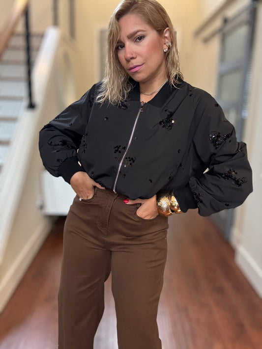 Amara Bomber Jacket – Black