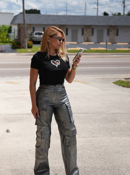 Samanta Silver Cargo Pant