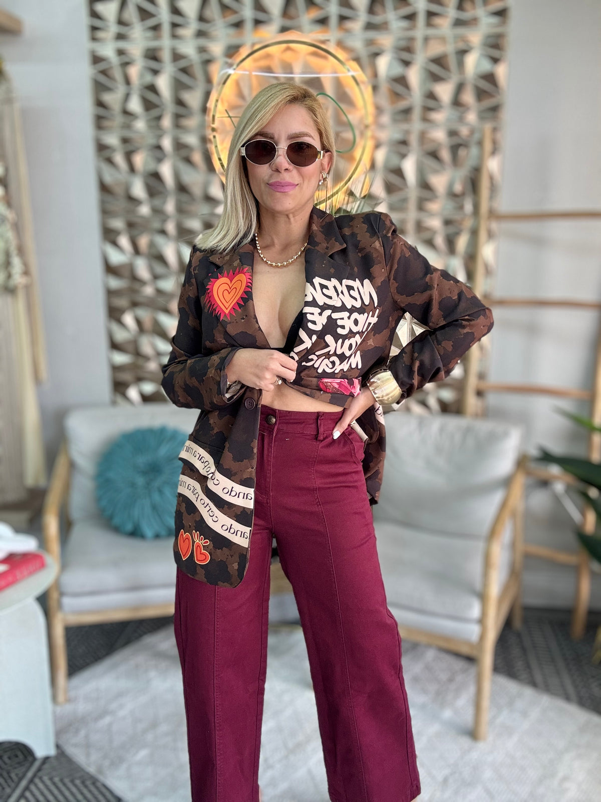 Valentina Burgundy Pants