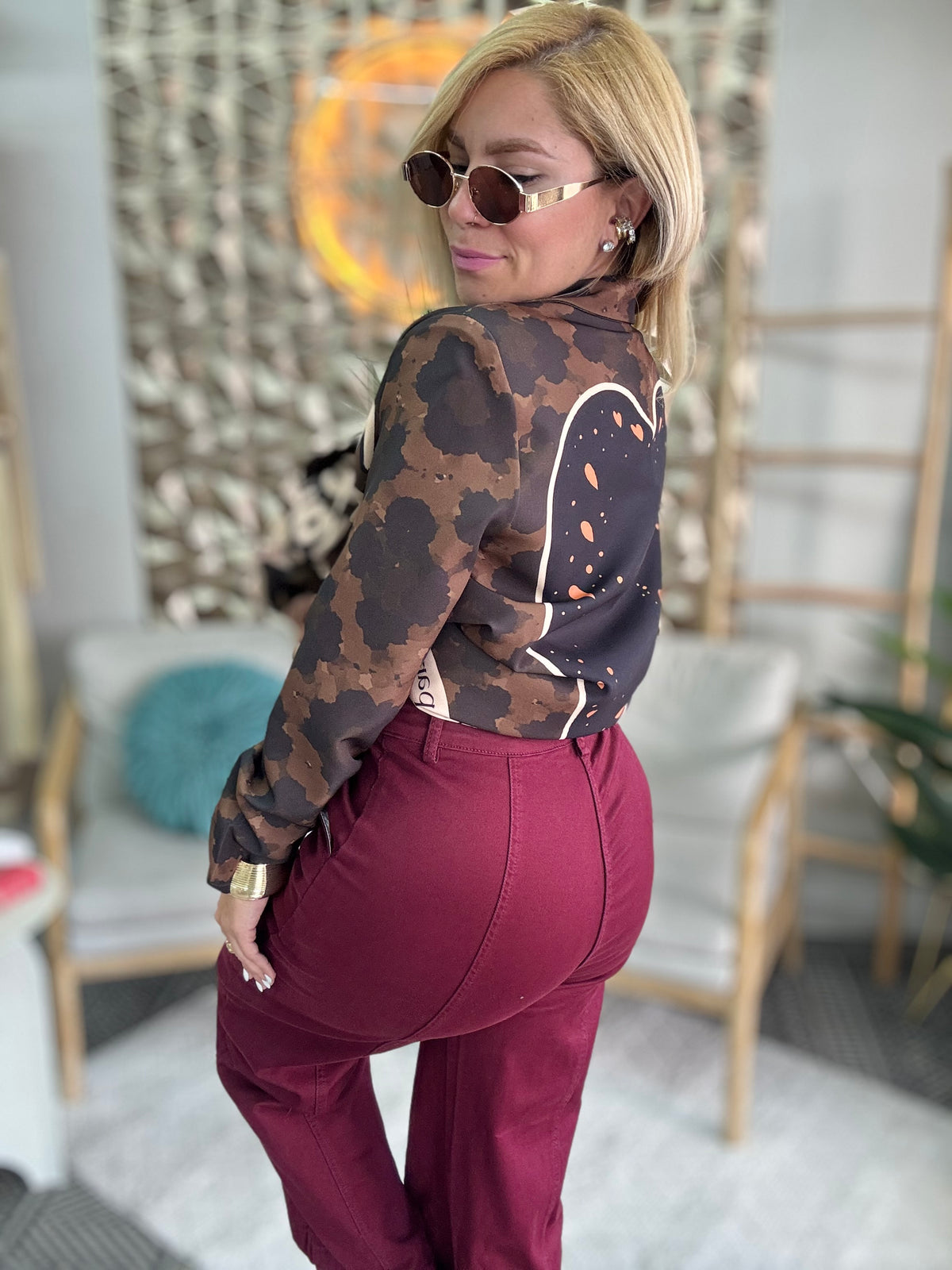 Valentina Burgundy Pants