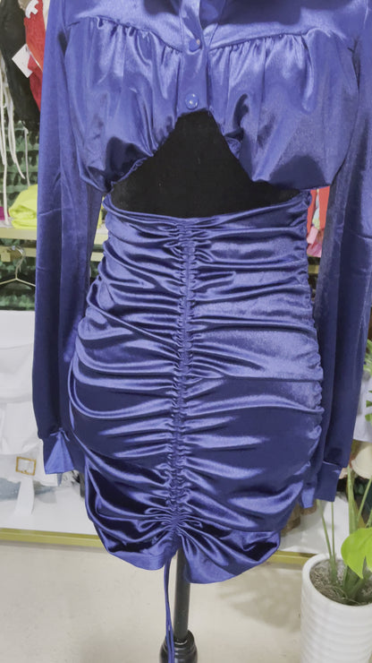 In blue